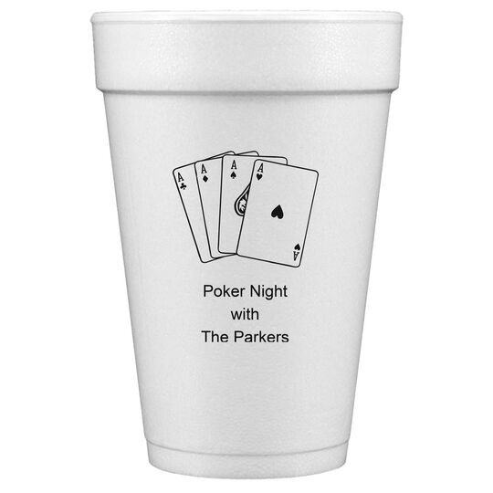 All Aces Styrofoam Cups